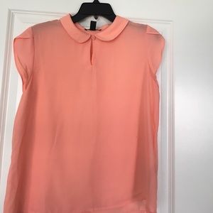 Key hole silky blouse
